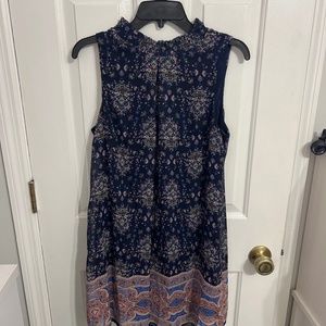 Mock neck mini midi dress